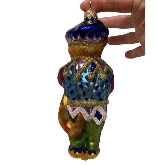 CHRISTOPHER RADKO ROMEOW GLASS CATNIP WITH INSTRUMENT FIDDLE ORNAMENT 7” VINTAGE - Picture 4 of 8